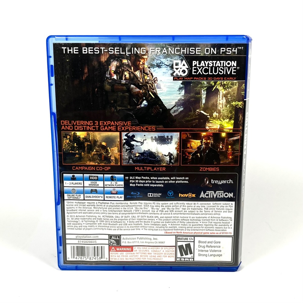 Call of Duty Black Ops III PS4 PlayStation 4 Game Activision Nuketown CIB - Picture 3 of 7